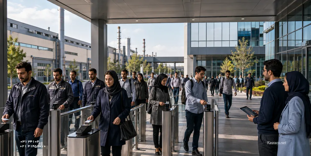 مدیریت حضور و غیاب ۲۰ هزار پرسنل؛ از ثبت تردد تا بستن کارکرد در سازمان چنداستانی 2 معماری منطقی راهکار؛ از دستگاه تا حقوق و دستمزد